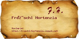 Fröschl Hortenzia névjegykártya